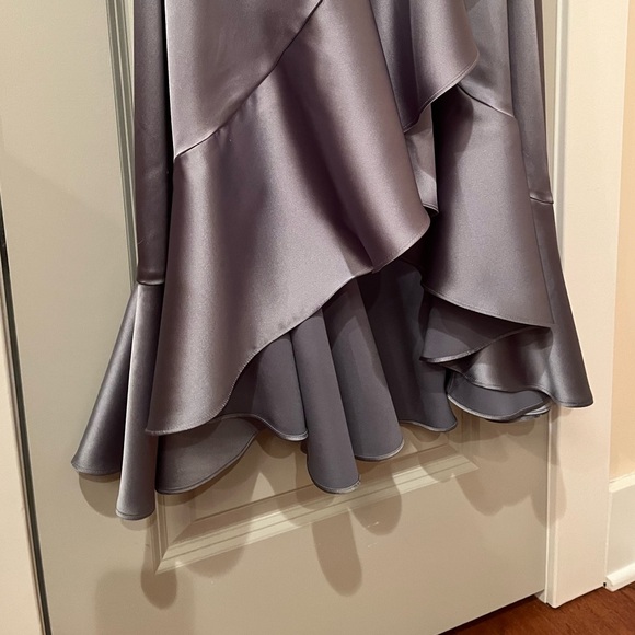 Revelry Paloma Satin Dress - French Blue - Size 8 - Picture 3 of 12